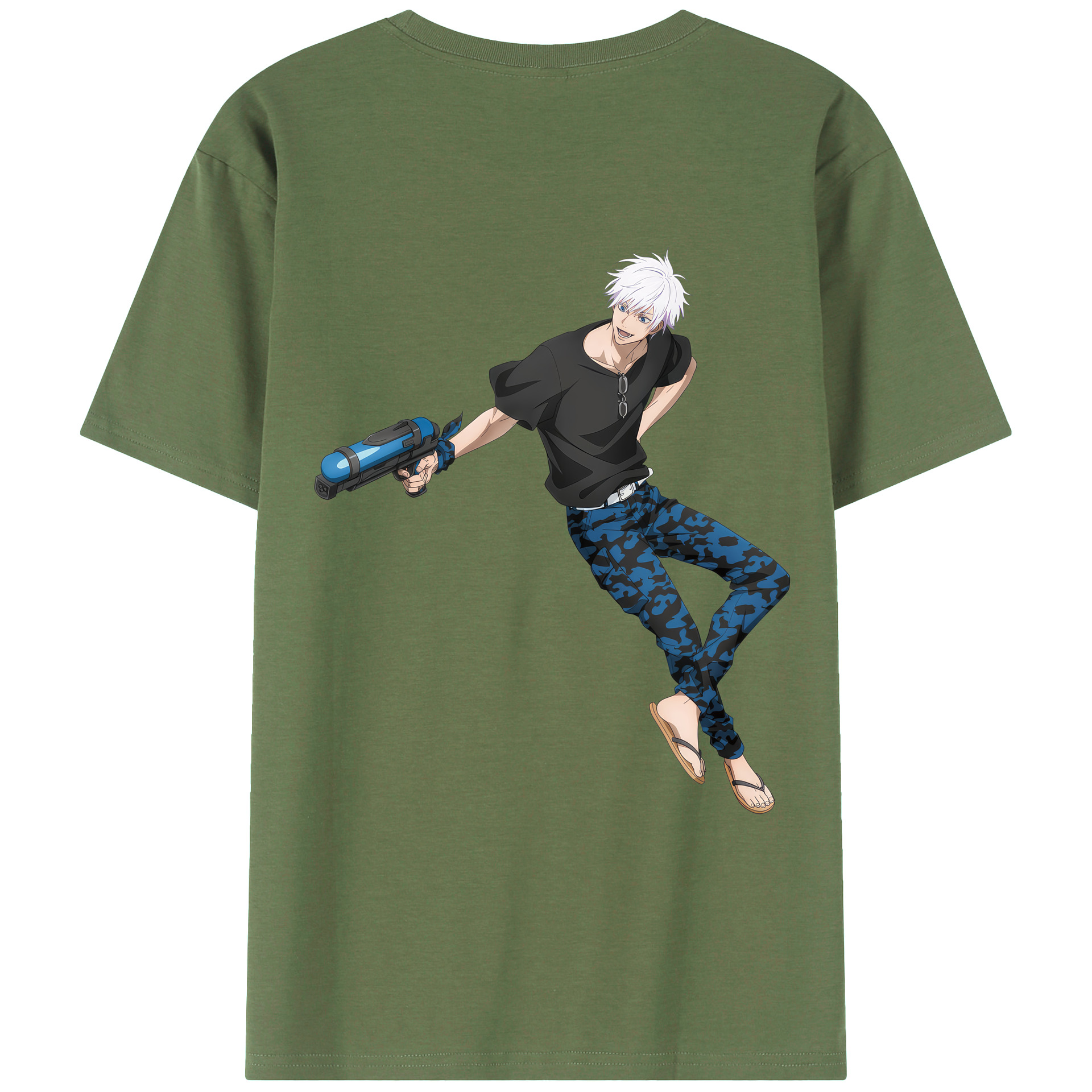 （画像用） 呪術廻戦 Jujutsu Kaisen 綿100％ メンズ半袖Tシャツ（バックプリント） 通気性